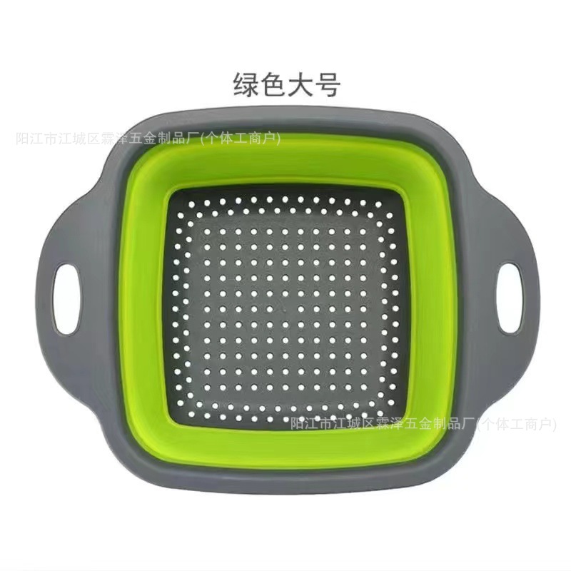 사각대형 배수바구니-녹색