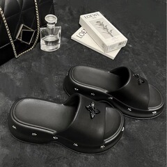 5CM增高拖鞋女新款Y2K星星沙灘鞋女外穿夏沙灘涼拖鞋透氣拖鞋批發