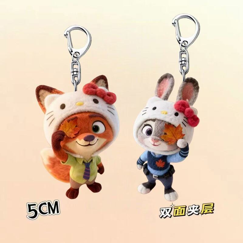 Zootopia Merchandise Judy Nick Cartoon Cute Acrylic Backpack Keychain Couple Pendant