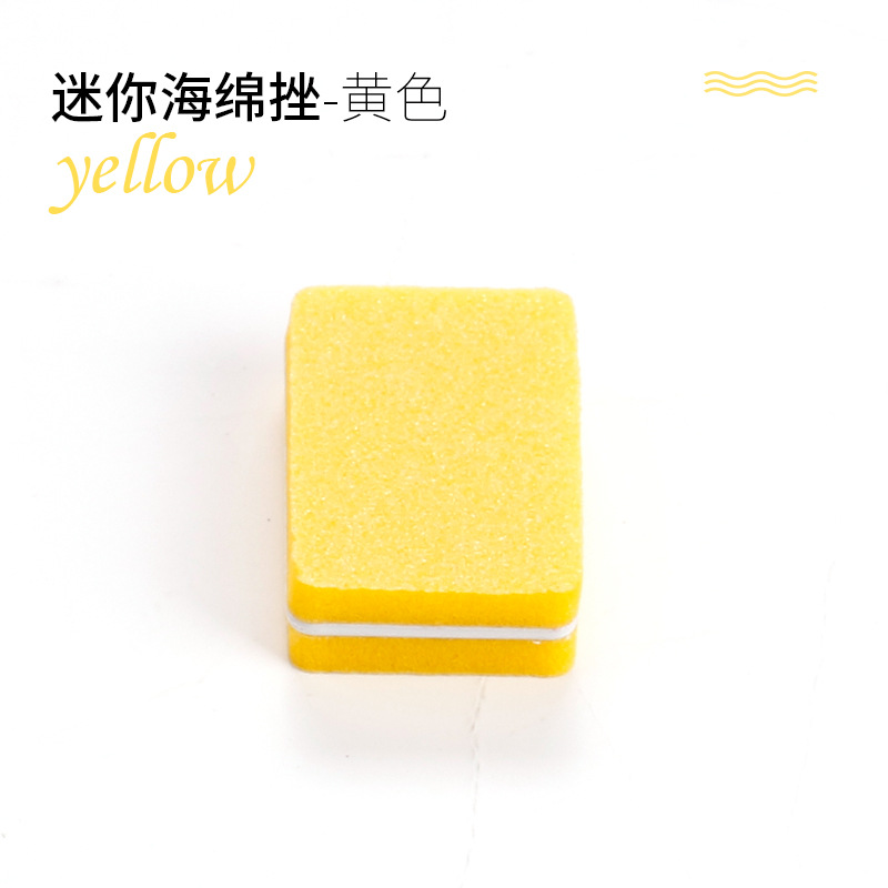 Manicura mini Archivo de esponja tofu bloque de tamaño pequeño esponja pulido esponja lima de uñas de dos lados pulido herramientas de manicura