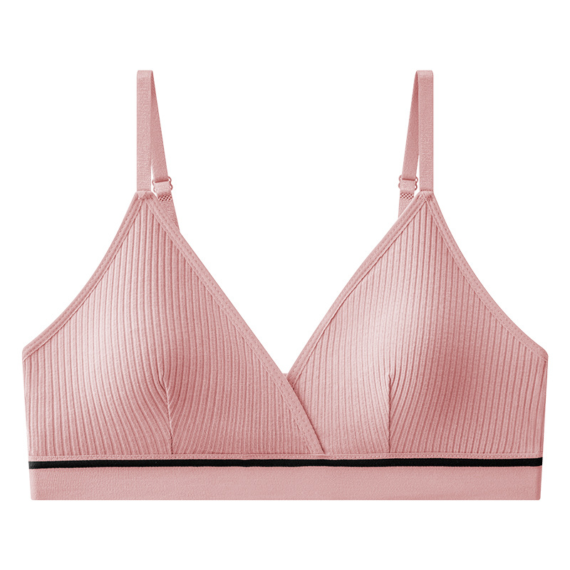 Transfronterizos de viento hilo algodón ropa interior deportiva suave piel de mujer bra interior de verano delgado bra de mujer