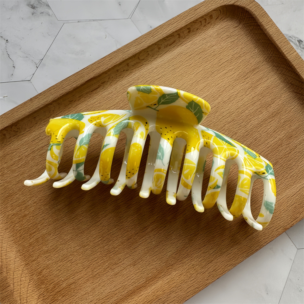 Stoving Varnish Design Elegant, Retro Style Elegant Retro Women's Printing Resin Stoving Varnish Hair Claws