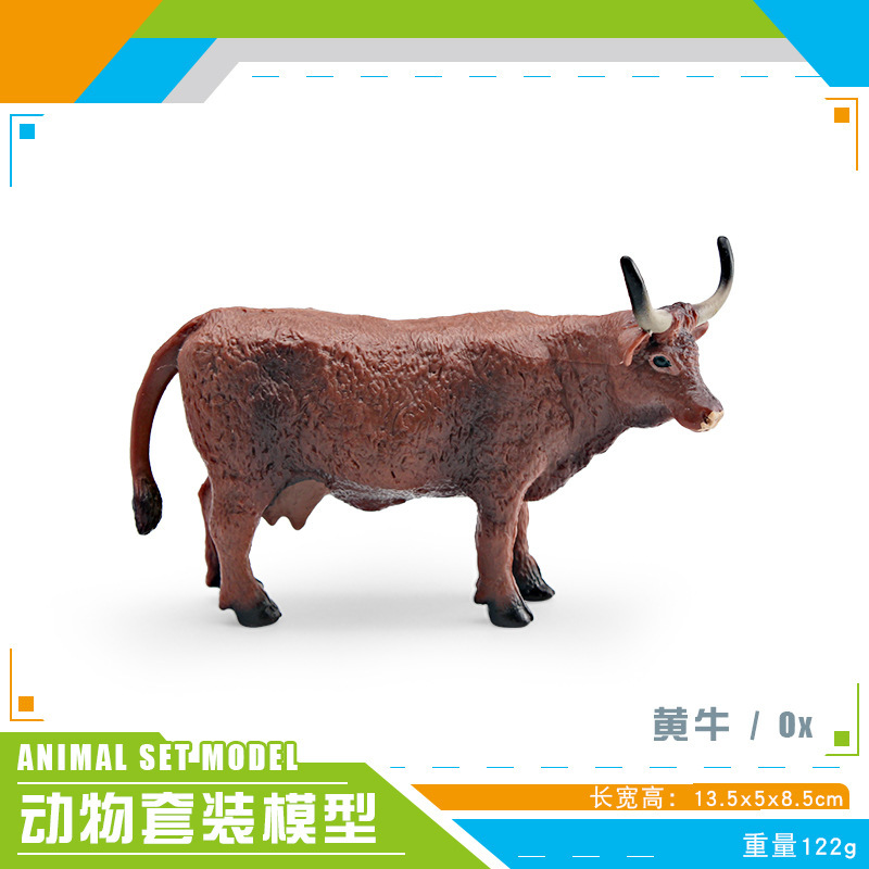 Modelo realista de toro negro, toro marrón suizo, toro norte-africano, gnomo, para decoración de dioramas de granja, transfronterizo Amazon.