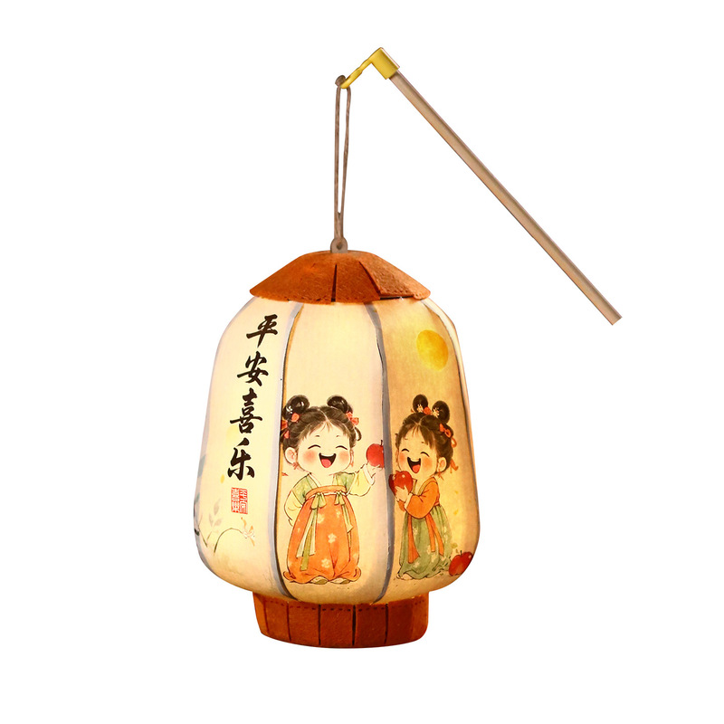 中秋节灯笼古风发光手提宫灯 2025年新款儿童手工diy材料花灯摆摊|undefined