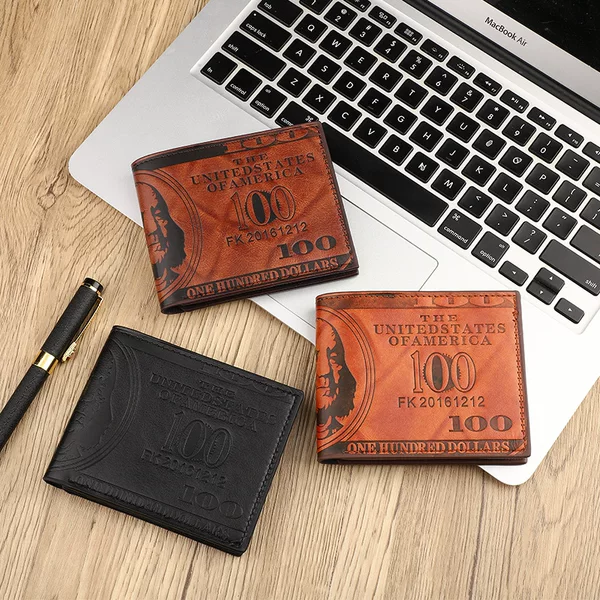 Cross-border wallet men's short European and American fashion brand personalized US dollar bag wallet 20% discount multi-card wallet factory direct supply