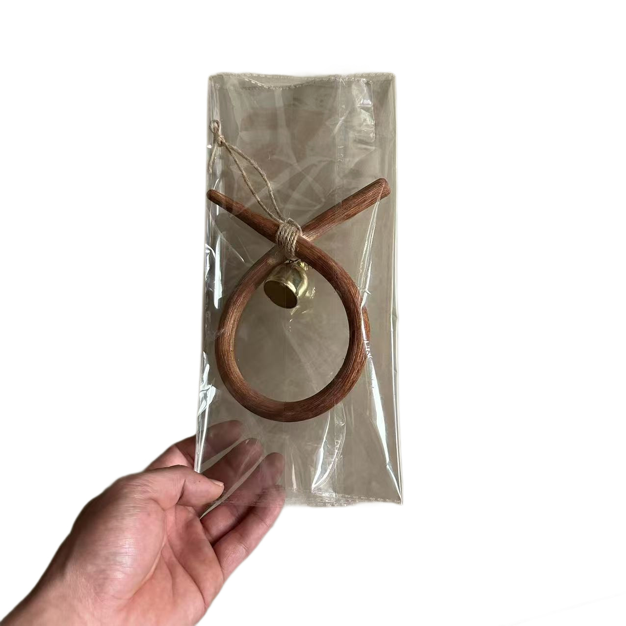 Carillon à vent en rotin style coréen décoration murale artisanale_voghion.com