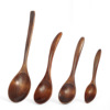 Net mahogany spoon long -handle spoon ramen spoon Japanese -style wooden baby eating spoon spoon house solid wood porridge porridge spoon spoon