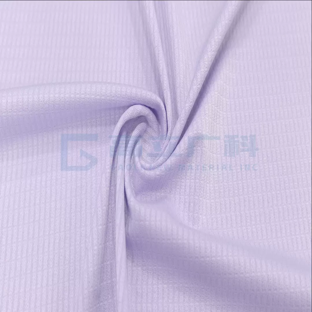 供应经编纬编涤纶纬编肌里格子布高弹亲肤短袖热裤运动服内衬面料