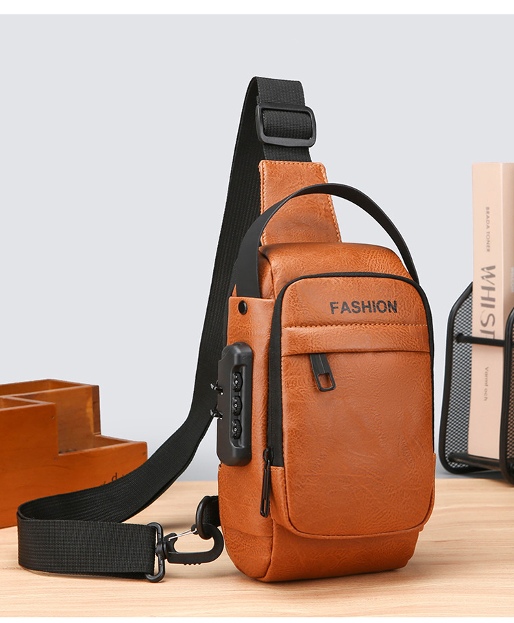 Men's chest bag, crossbody bag, anti-theft waist bag, outdoor sports bag, men's bag, crossbody bag, high-end cycling storage bag undefined