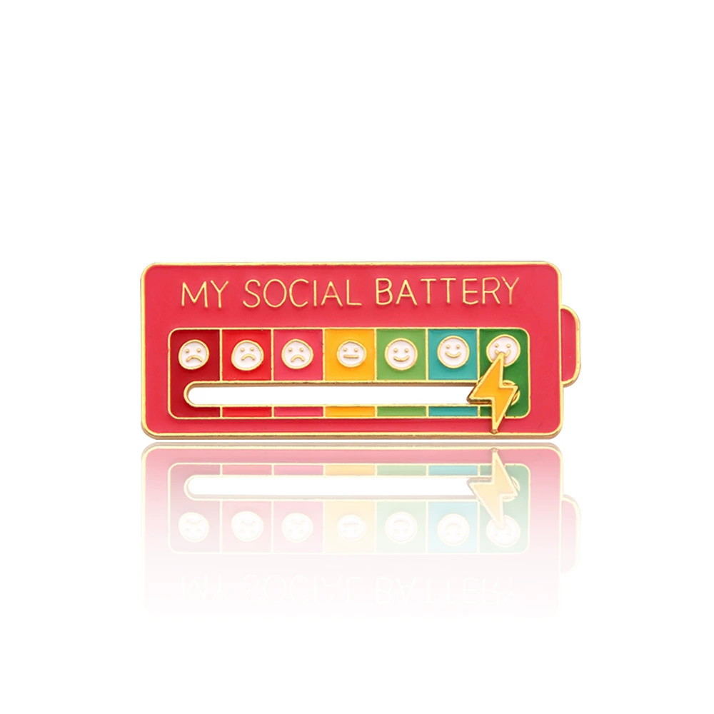 Rainbow emotional adjustable keychain, badge, brooch