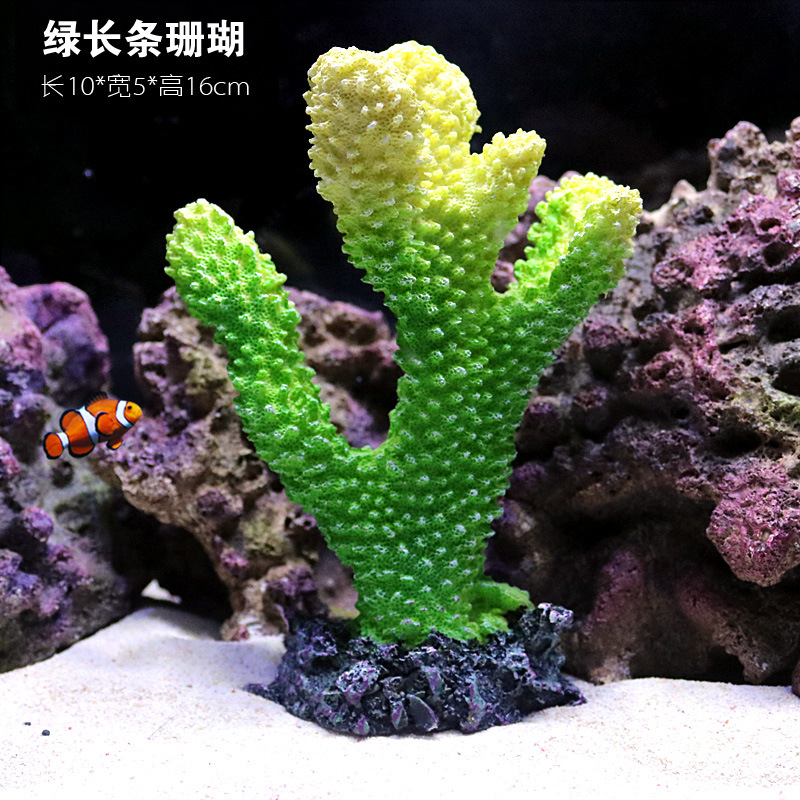 Pecera Simulación Paquete de paisajismo de arrecife de coral falso Acuario Concha Aqua Paisaje acuático Decoración de plantas acuáticas Combinación de casa de evitación