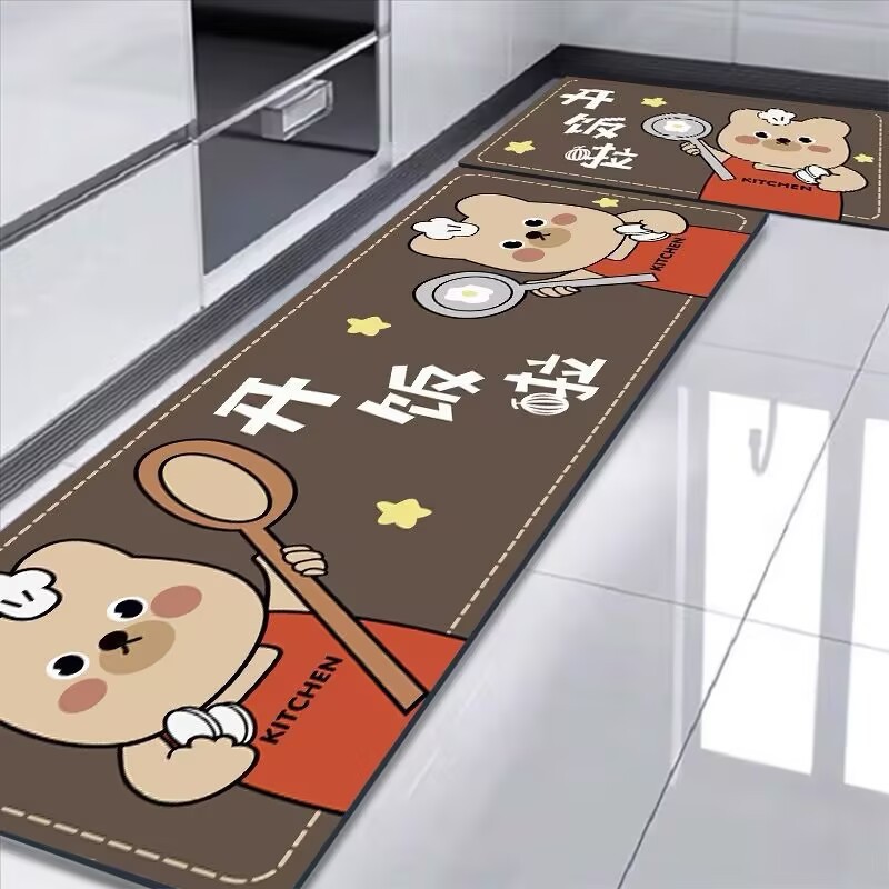 软硅藻泥厨房地垫防滑防油吸水垫子门口耐脏脚垫防水家用免洗可擦|undefined