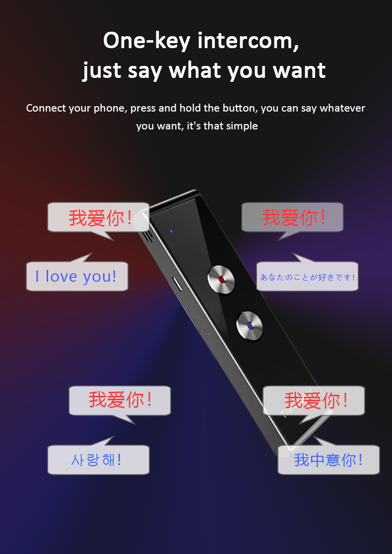 Intelligent voice offline translation machine, a portable translation tool for traveling abroad, a photo translation wonder, simultaneous recording and mutual translation undefined