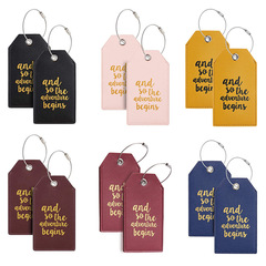 加厚PU皮革登機牌橫豎翻蓋帶袋子五金扣贈送內里簽名紙行李牌