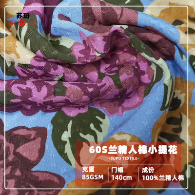 60S 蘭精環保人棉 ECO環生纖人棉小提花布 春夏連衣裙沙灘裝面料