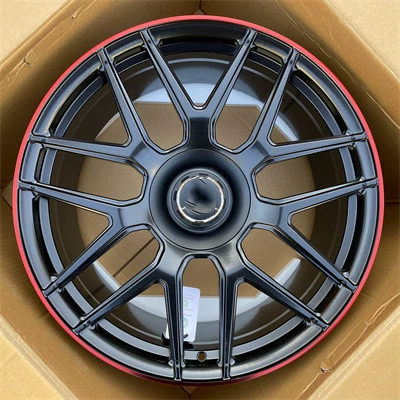 17X7.5J-Pink 1106 Matte Black Red Edge
