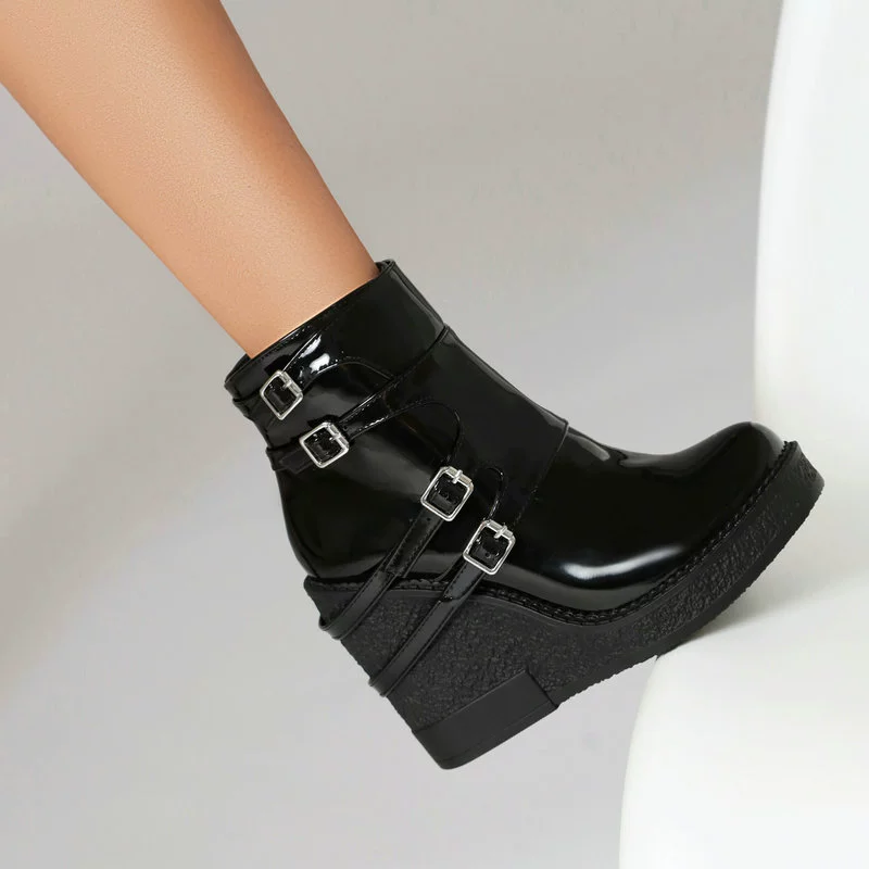 Демисезонный черный ремень, пряжка, low boots, 2024 год, 40