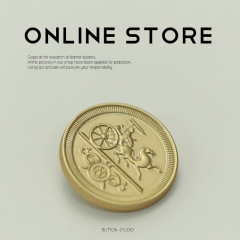 小香宮廷風馬車浮雕金屬紐扣圓形扣子毛衣外套皮草大衣女服裝飾扣