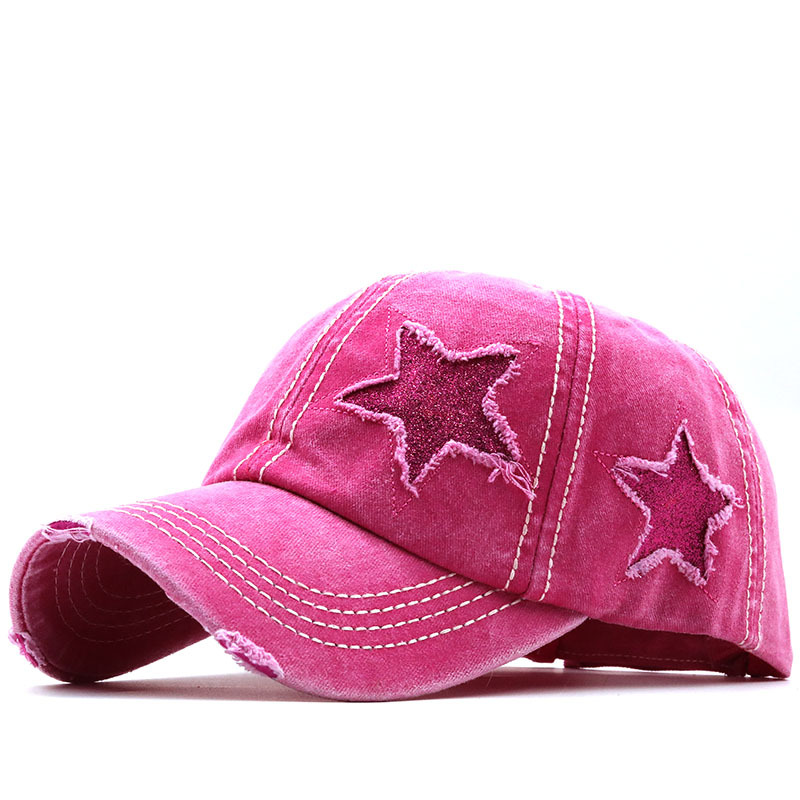 Wholesale Accessories Broken Hole Five-pointed Star Baseball Cap Nihaojewelry display picture 8