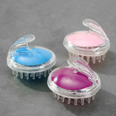 Crystal transparent shampoo brush silicone head massage brush shampoo comb scalp itching artifact manufacturer wholesale