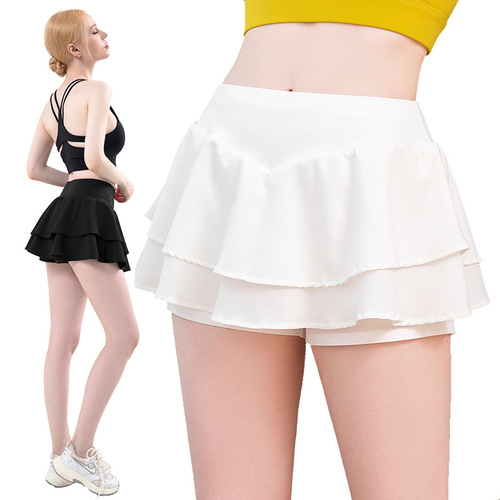 Amazon  Short Yoga Sports Skirt for Women Running Fitness Pocket Tennis Golf Skirt Cross-border