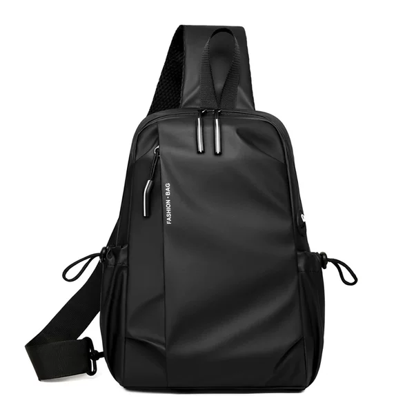 Men's Leather Chest Bag Casual Solid Color Shoulder Bag Crossbody New Style Backpack Trendy Waist Bag Crossbody Bag Wholesale