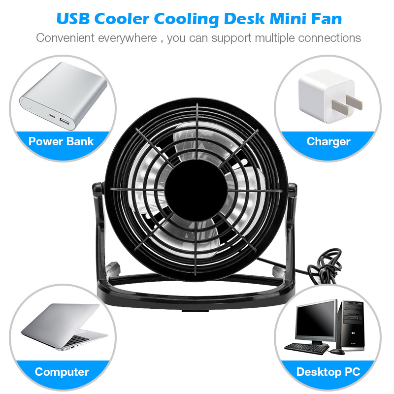 夏季跨境4寸塑料桌面小风扇 学生宿舍电脑迷你USB风扇