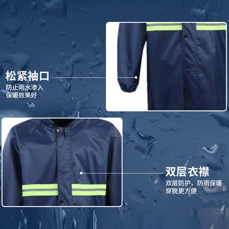 Traje de Impermeable y Pantalón de Lluvia de Tela Oxford Tira Reflectante Resistente a Tormentas para Ciclismo y Motocicleta
