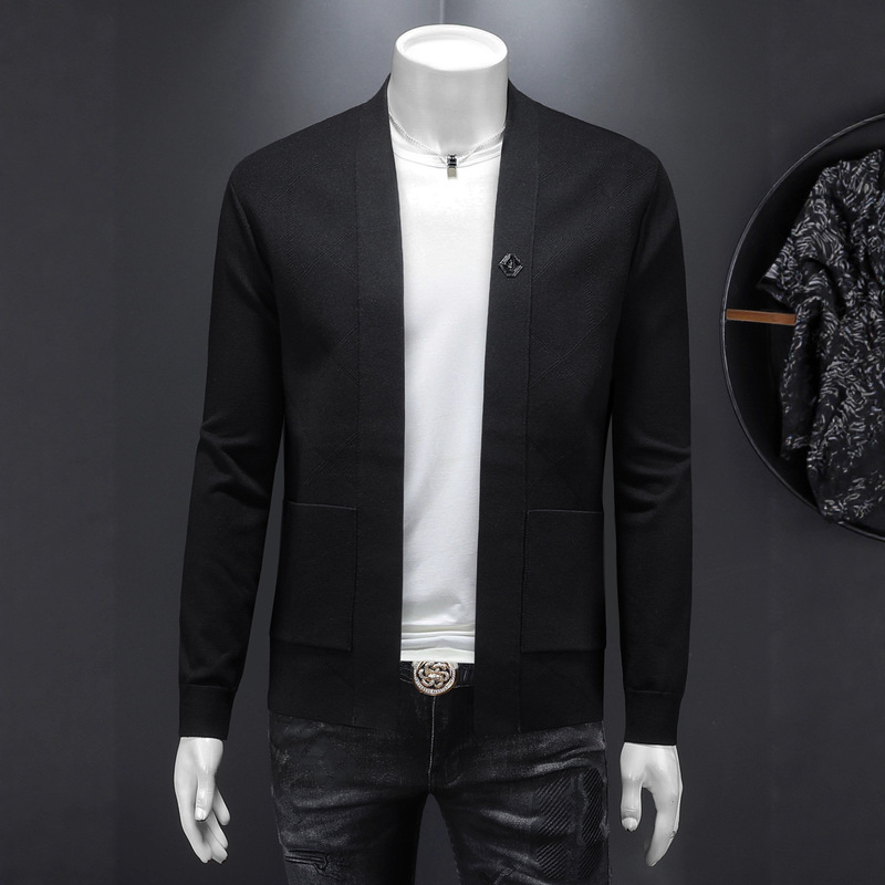 Men's High-End Quality Knitted Sweater Cardigan Jacket 2025 Autumn/Winter New European Style Direct Sales from Manufacturer Looking for Agents