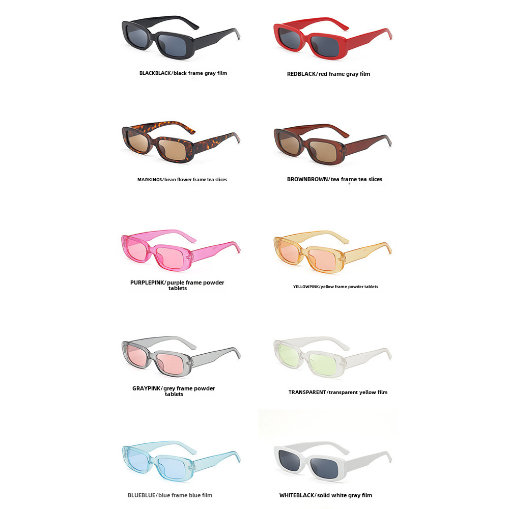 Neliönmuotoiset mustat 2024 uudet aurinkolasit miesten eurooppalaisille ja amerikkalaisille rajat ylittäville ulkomaankaupan lasit naisten retro-ultraviolettisuojatut aurinkolasit_voghion.com