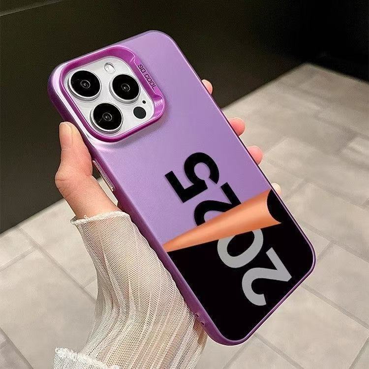 2025 nueva aplicación iPhone16promax funda para teléfono móvil 15Plus marca de moda 14 color plata 13 año de la serpiente 12 año nuevo