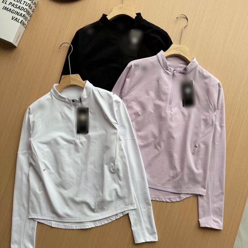 DiJia 26 Autumn New Women's Outdoor Sports Half-Zip Long-Sleeve T-Shirt Base Shirt DiJia 26 Autumn New Women's Outdoor Sports Half-Zip Long-Sleeve T-Shirt Base Shirt