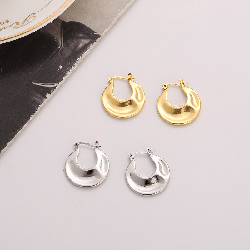 1 Pair Simple Style Geometric Plating Metal Earrings display picture 2