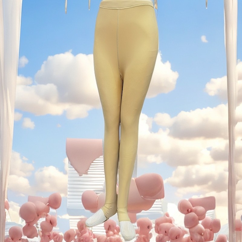 Steel Wire Water-Glossy Socks Magic Skin-Colored Stockings Skin-Tone Leggings for Women Slimming and Shaping Water-Glossy Footed Leggings for Slimming Legs