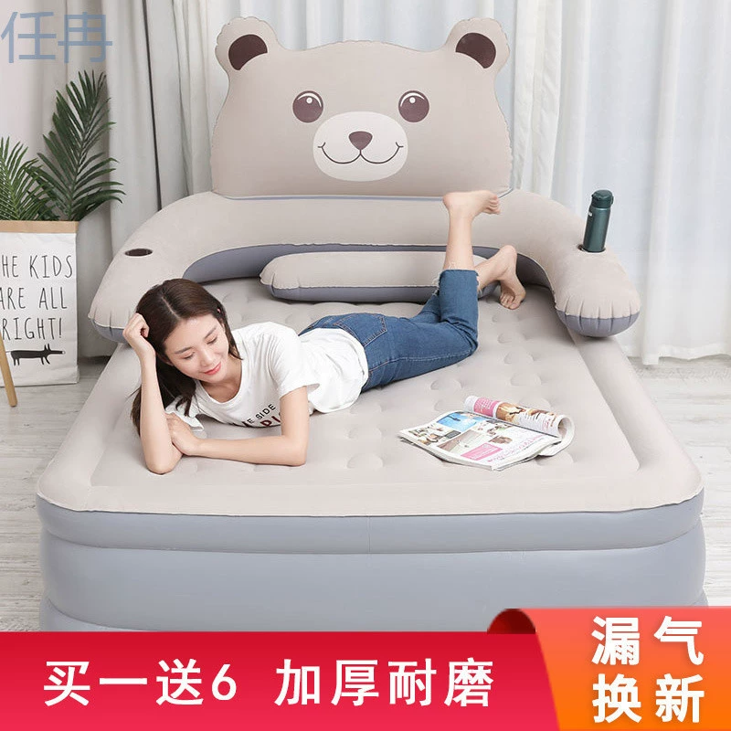 Утолщенный надувной матрас для домашнего использования, двуспальная надувная кровать, одинарный простой студенческий надувной матрас 1.5m xKW.
