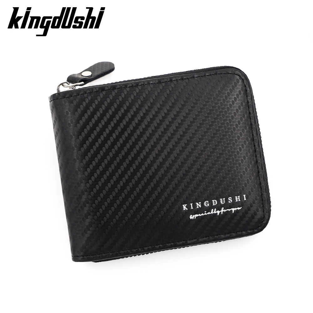 Nuevo simple hombre corto billetera de rejilla diagonal de gran capacidad bisagra bolso de cambio multi-tarjeta cartera mayorista