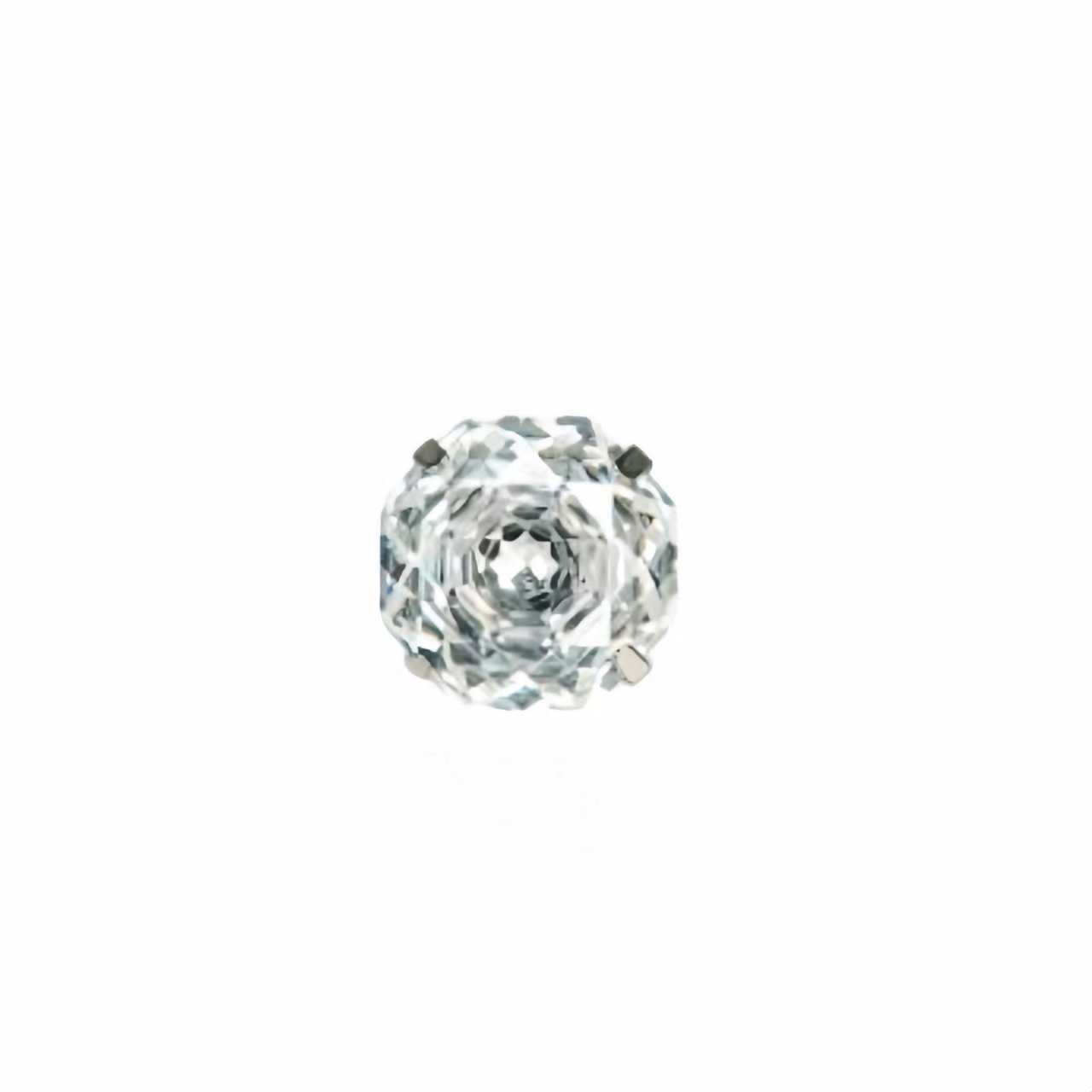 F136 Titanium Alloy Eight-Sided Rose Cut Ear Studs for Cartilage Helix Tragus Body Piercing Jewelry detail image 8