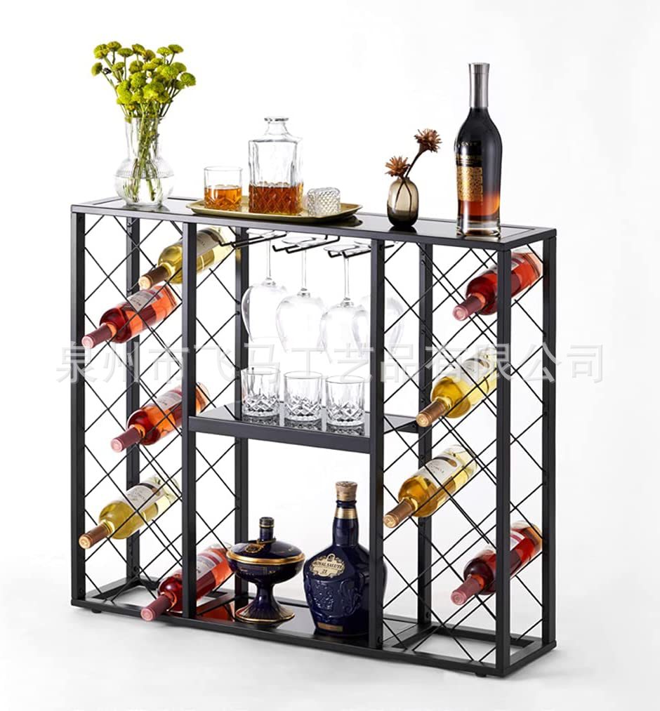 酒莊落地櫃創意多層酒櫃酒窖鐵藝紅酒收納展示架跨境靠牆葡萄酒架