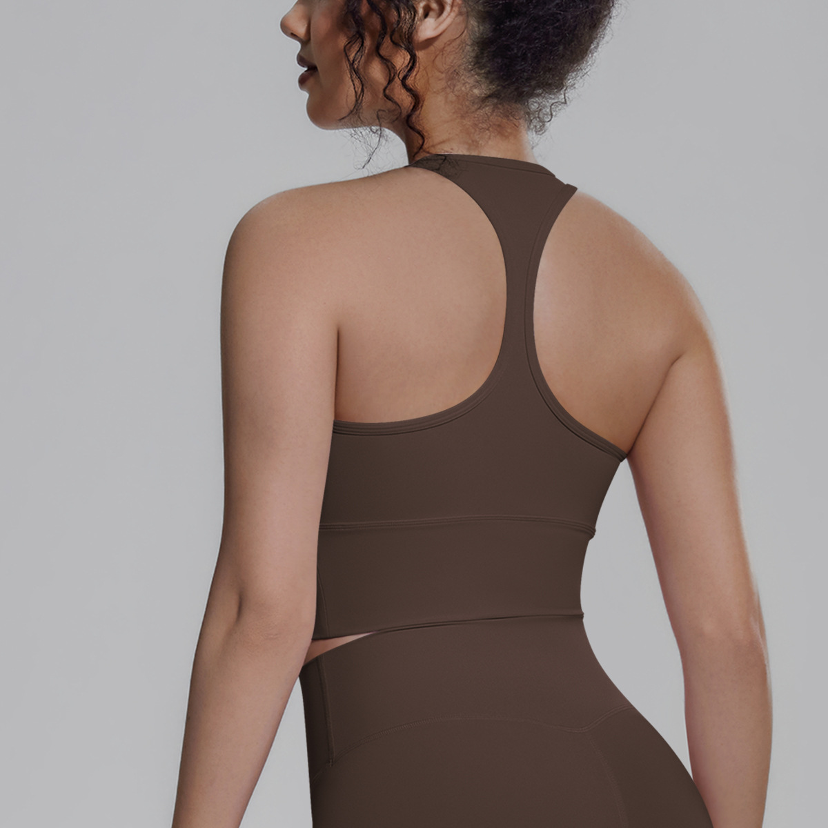 Nuevo transfronterizo sólido I-shaped hermosa espalda apretada ropa interior deportiva transpirable correr fitness yoga chaleco chaleco mujer image 21