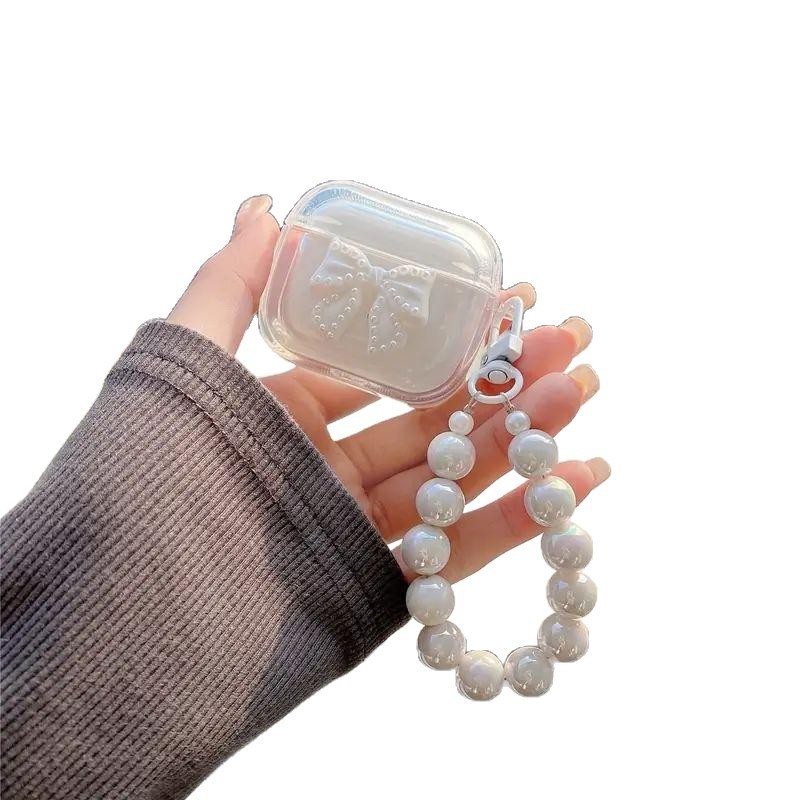 蝴蝶结适用AirPods4苹果蓝牙无线耳机套1/2/3代pro2可爱挂件女|undefined