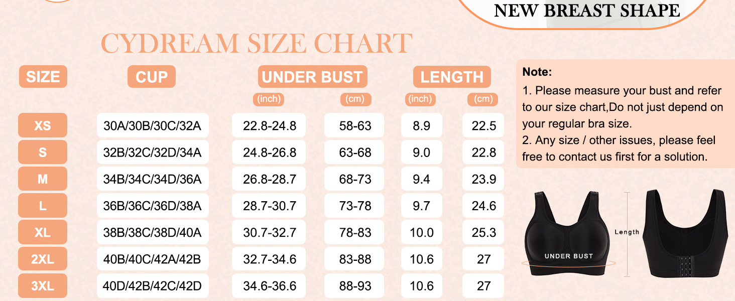 CYDREAM women wireless post surgery compression everyday bra padded adjustable smooth back bra -6
