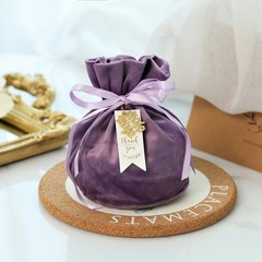 新型結婚ベルベットの喜糖袋ベルベットの喜糖箱喜字ストラップヨーロッパ式結婚式お土産キャンディー箱
