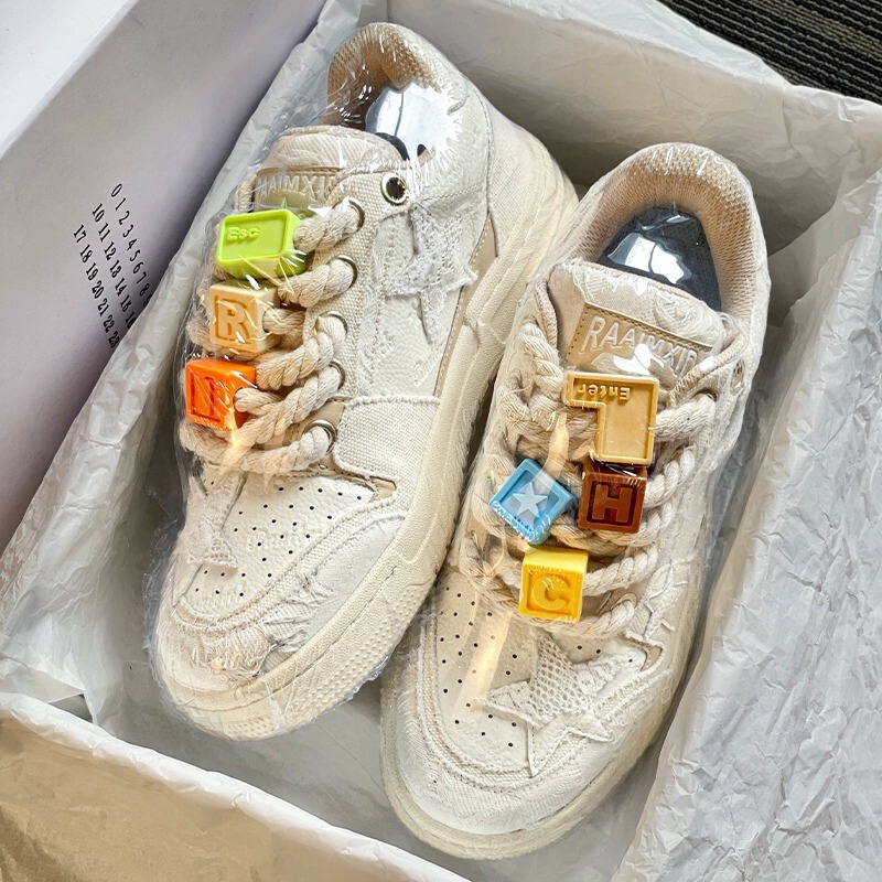 Star Shoes National Trend West Lake Longjing Tea Collaboration Shoes Casual Thick-Soled Couple Sneakers Unisex Running Shoes