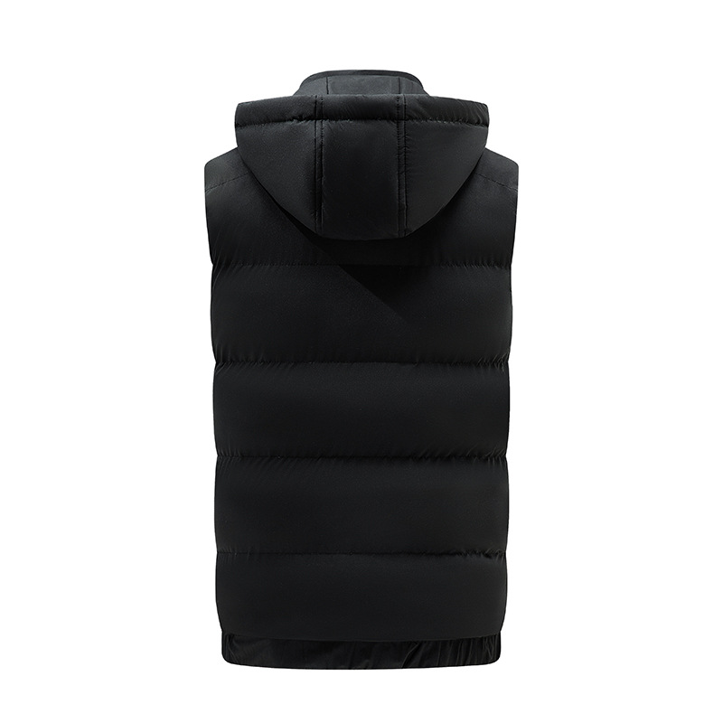 Chaleco de calefacción de doble control transfronterizo distrito 9 de carga chaleco de calefacción inteligente chaqueta acolchada de algodón con capucha para hombres al por mayor