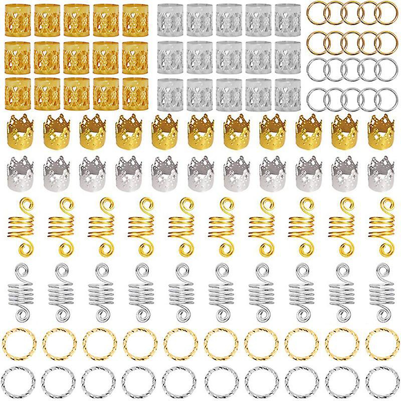 110 piezas Aliexpress Amazon mejor vendida de hebilla de trenza sucia joyería anillo de cabello de resorte de metal conjunto de rosca