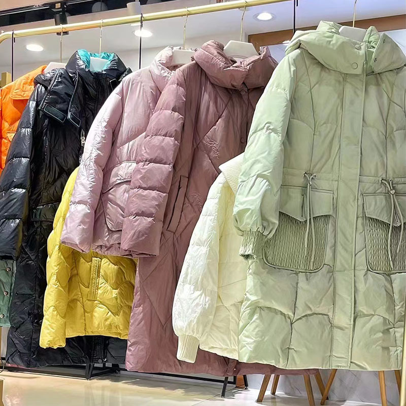 demi-season velvet keep warm down jacket