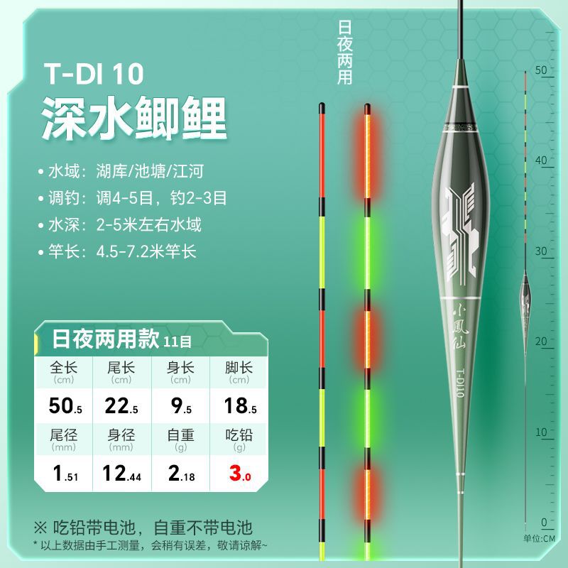 Nocturno flotante gancho de mordida decolor alta sensibilidad día y noche doble uso electrónico llamativo flotante salvaje carpa carpa flotante fábrica de comercio