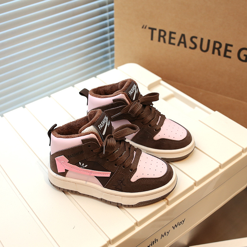 Autumn and winter new girls two cotton casual sports shoes boys shoes_voghion.com