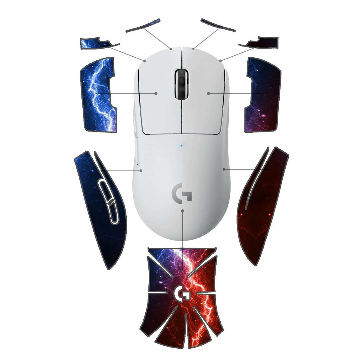Подходят к мыши Logitech GPW второго поколения наклейки против скольжения 2, абсорбирующие пот наклейки Pro-X специализированная пото-устойчивая наклейка