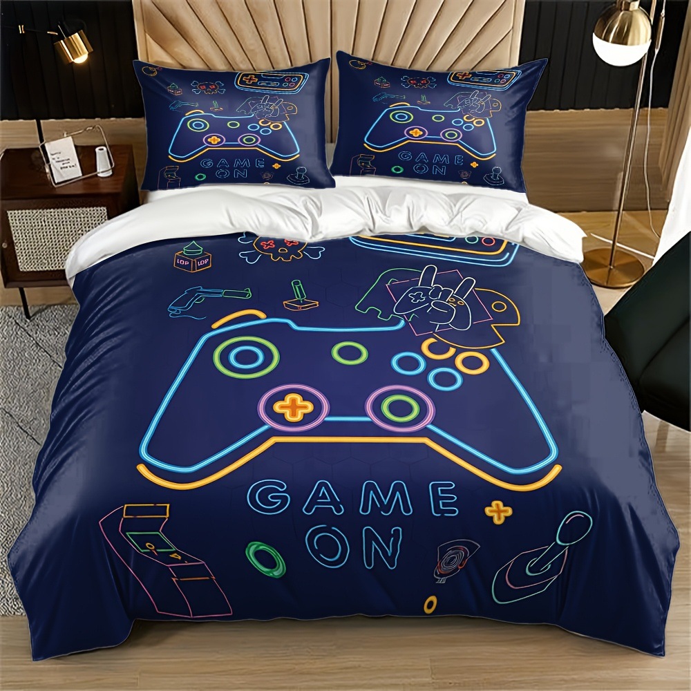 Impresión digital transfronteriza abrasión edredón juego de deportes electrónicos kits textiles suaves pro-piel TEMU / JIT